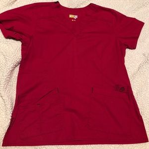 Women’s medium red WonderWink Scrub Top